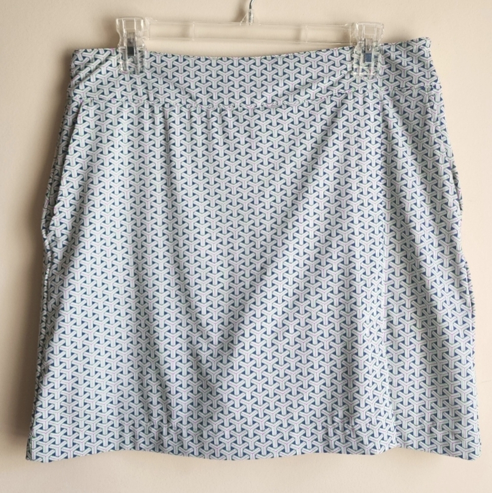 Fairway & Greene Women Golf Skorts Stylish Blue Patterned